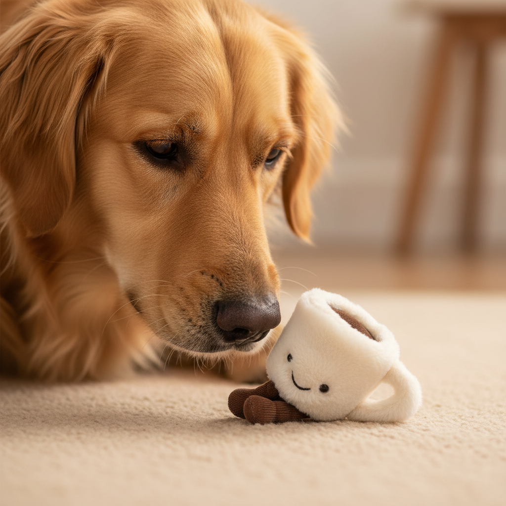 Jellycat Taza – Perro oliéndola