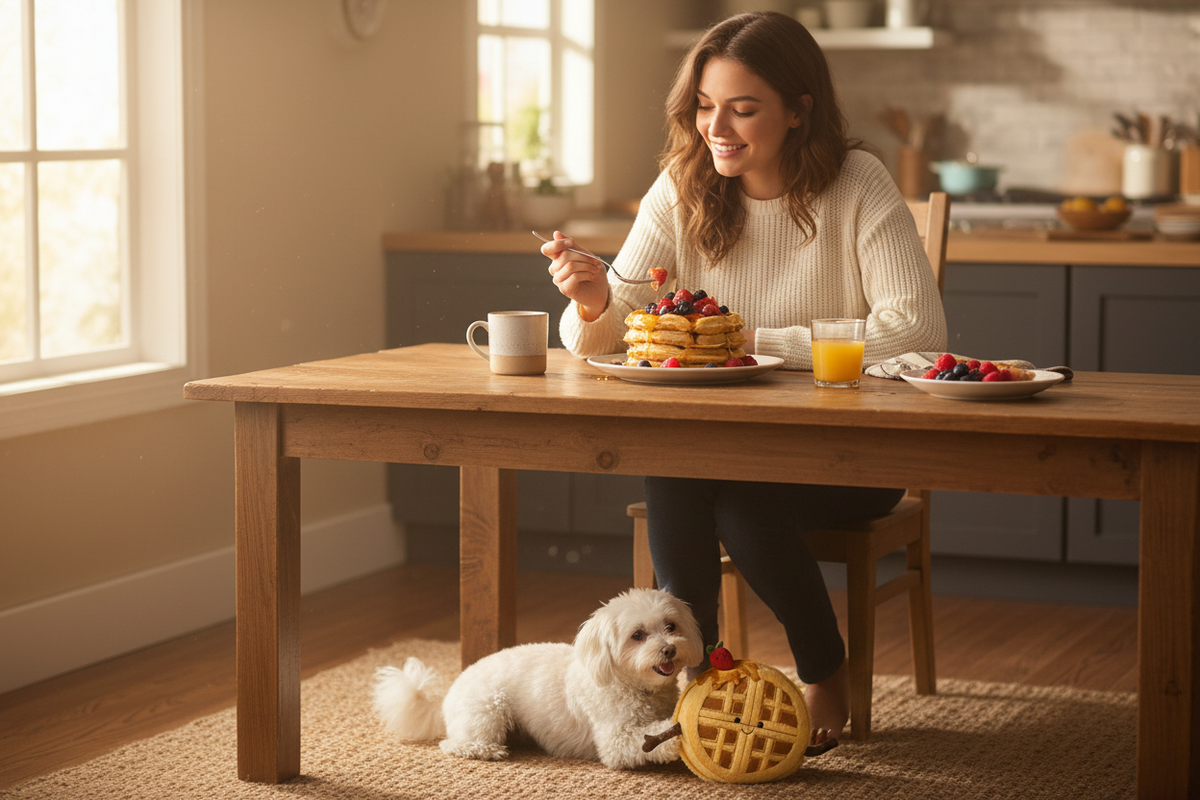 Waffle – Desayuno con perrito